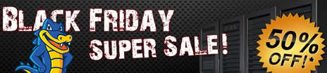 50% off hosting services - HostGator Black Friday Sale