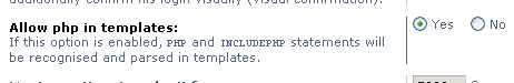 phpBB Allow PHP in Templates