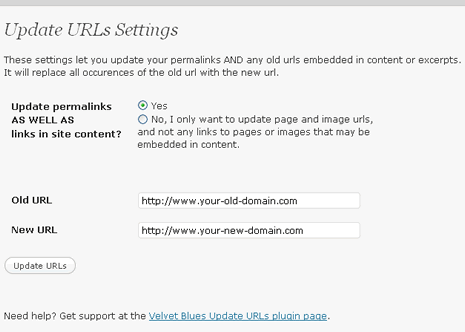 Update URLs